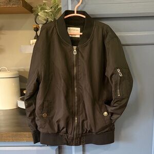 Kids Black Bomber Jacket